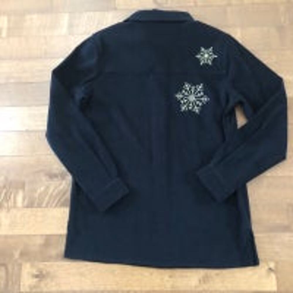 The Quaker Factory Button Down Snowflake Cozy Shi… - image 7